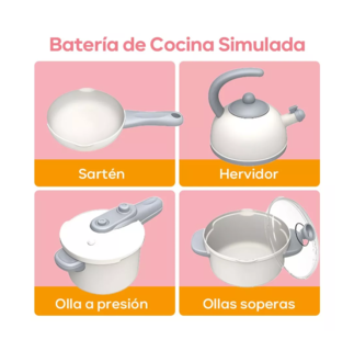 Foto 4 | Set de Cocina para Niños + Utensilios con Sonido 55 Piezas