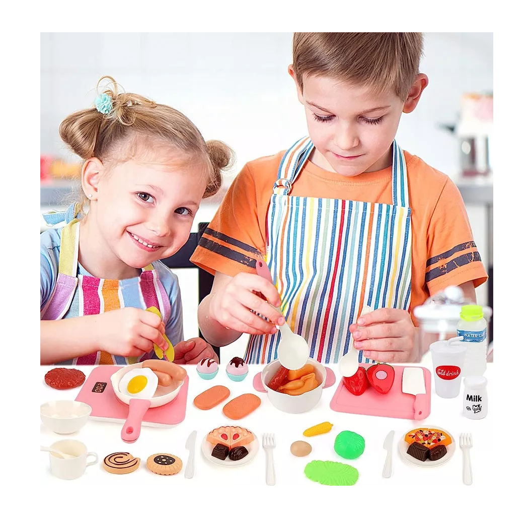 Foto 4 pulgar | Kit de Juguetes de Cocina para Niña Utensilios con Sonido 55 Piezas