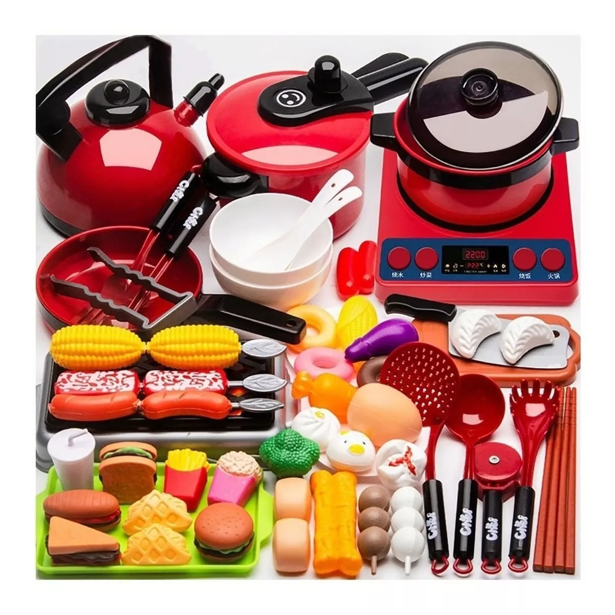 Set Utensilios de Cocina Infantil Eo Safe Imports ESI-11227 Multicolor 61 Piezas