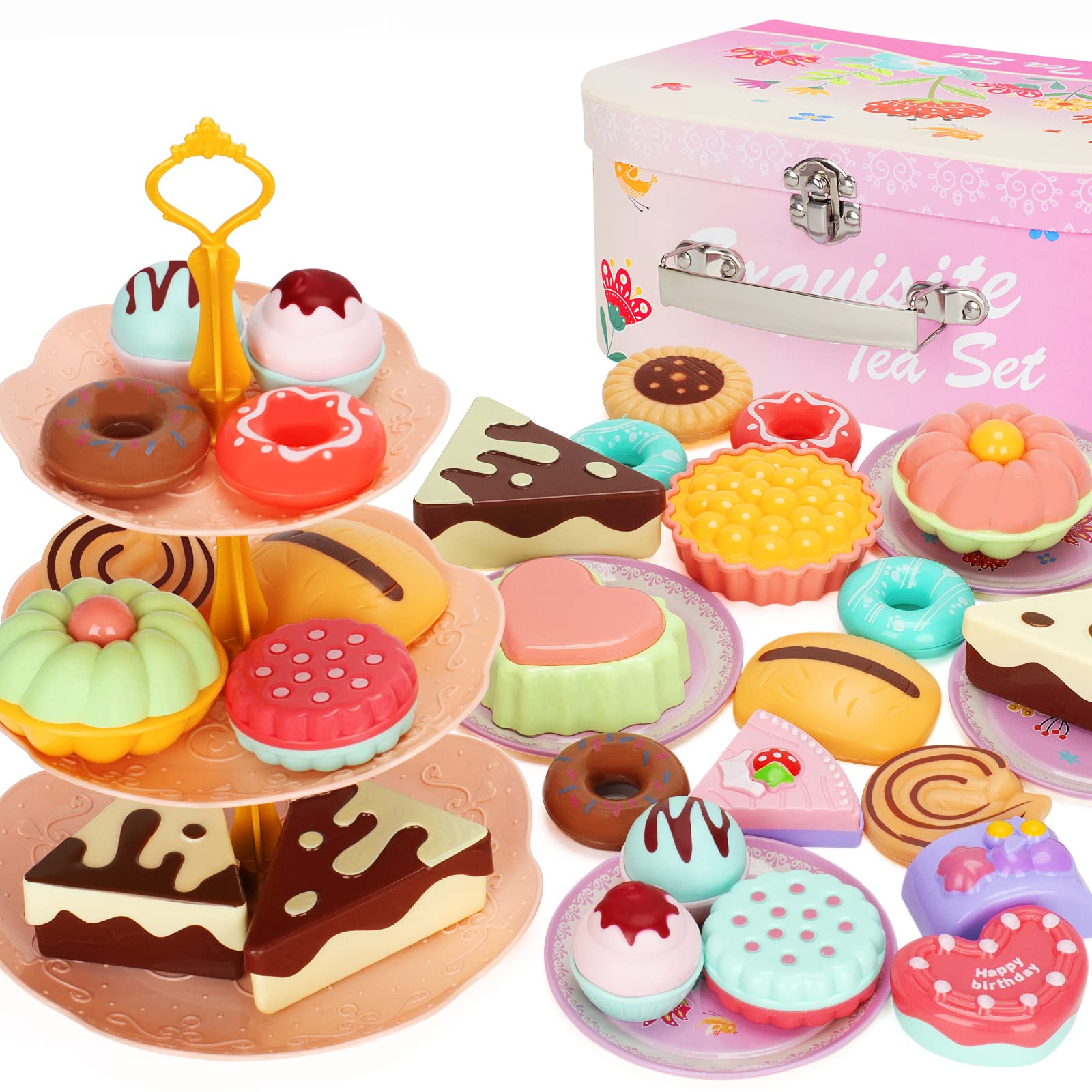 Foto 8 pulgar | Venta Internacional - Set De Fiesta De Té Kmuysl Para Niñas De 3 A 6 Años Con Juego De Té De Hojalata Y Gorra
