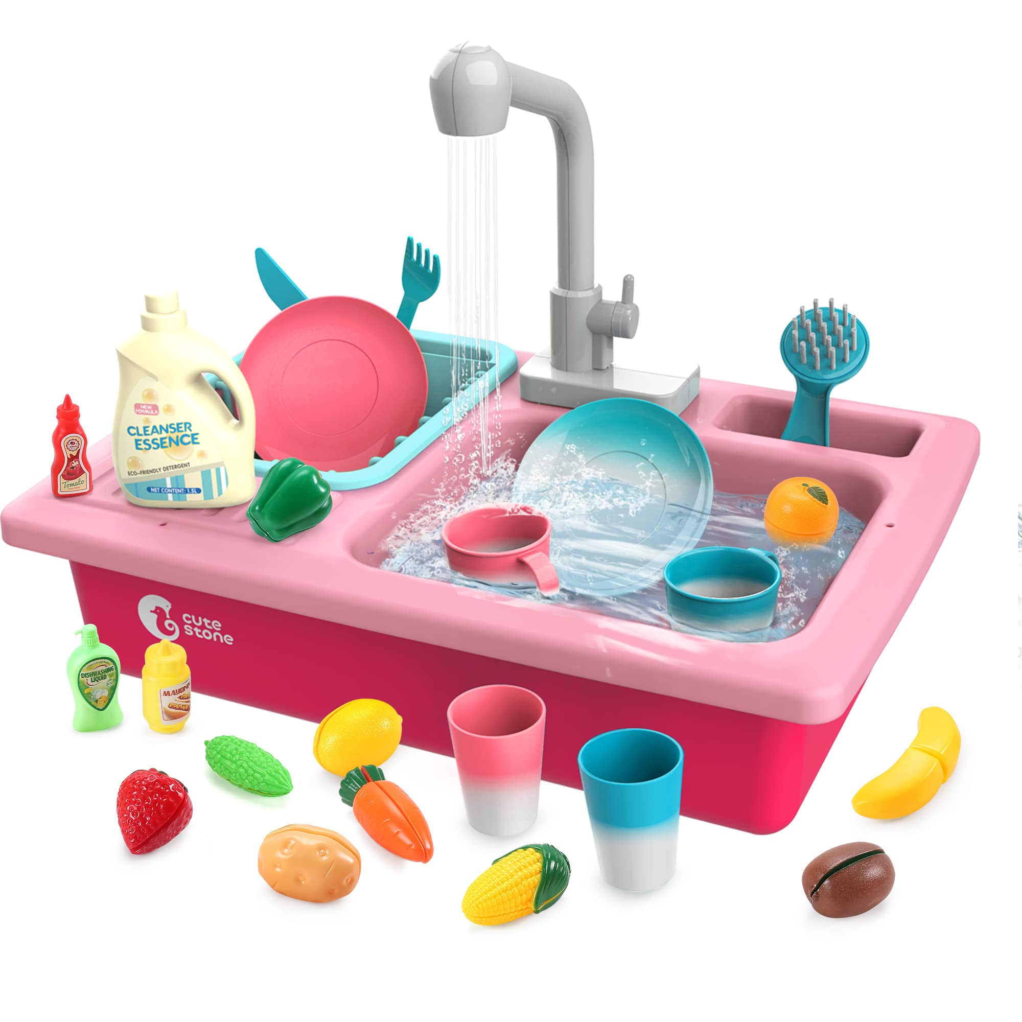 Foto 2 pulgar | Venta Internacional - Fregadero de Juguete Cambia de Color con Agua + Accesorios