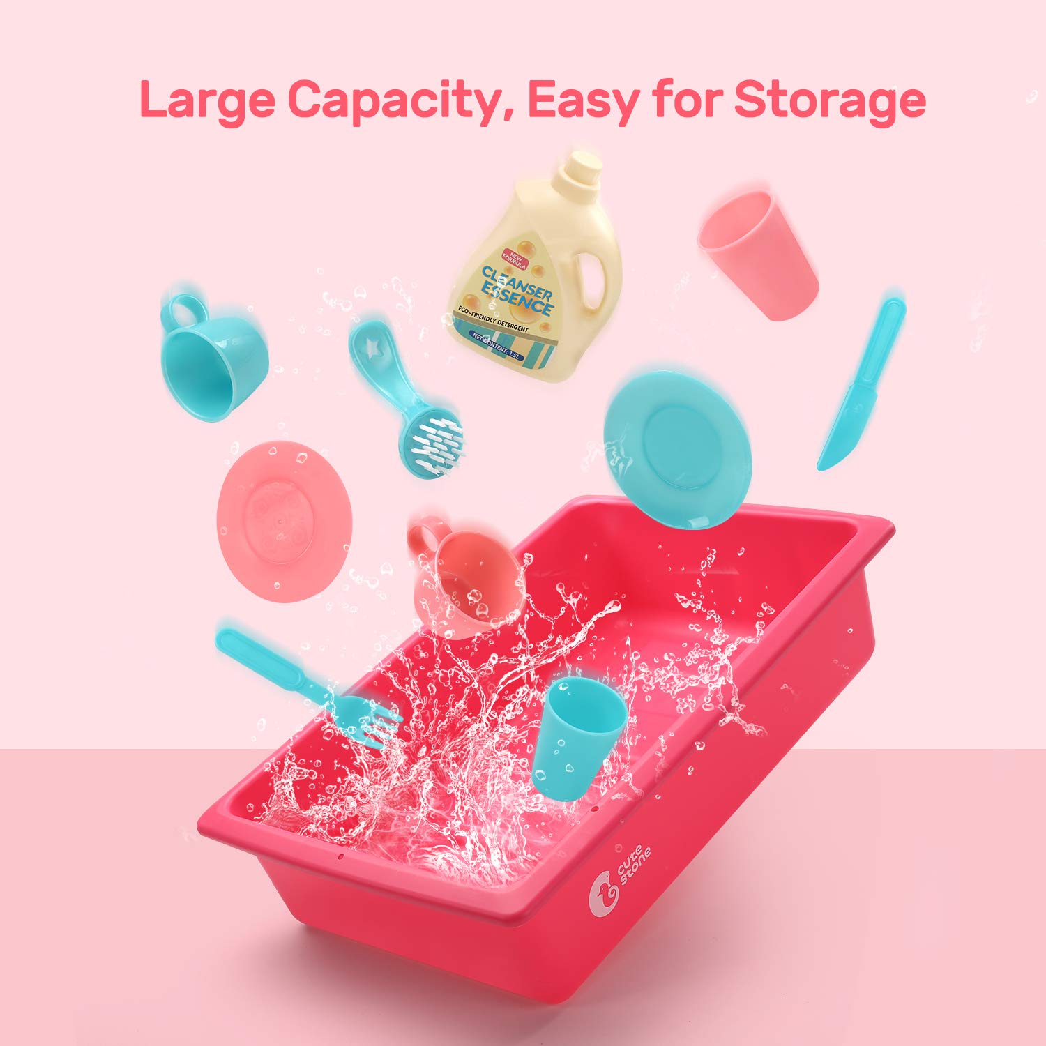 Foto 8 | Venta Internacional - Fregadero de Juguete Cambia de Color con Agua + Accesorios