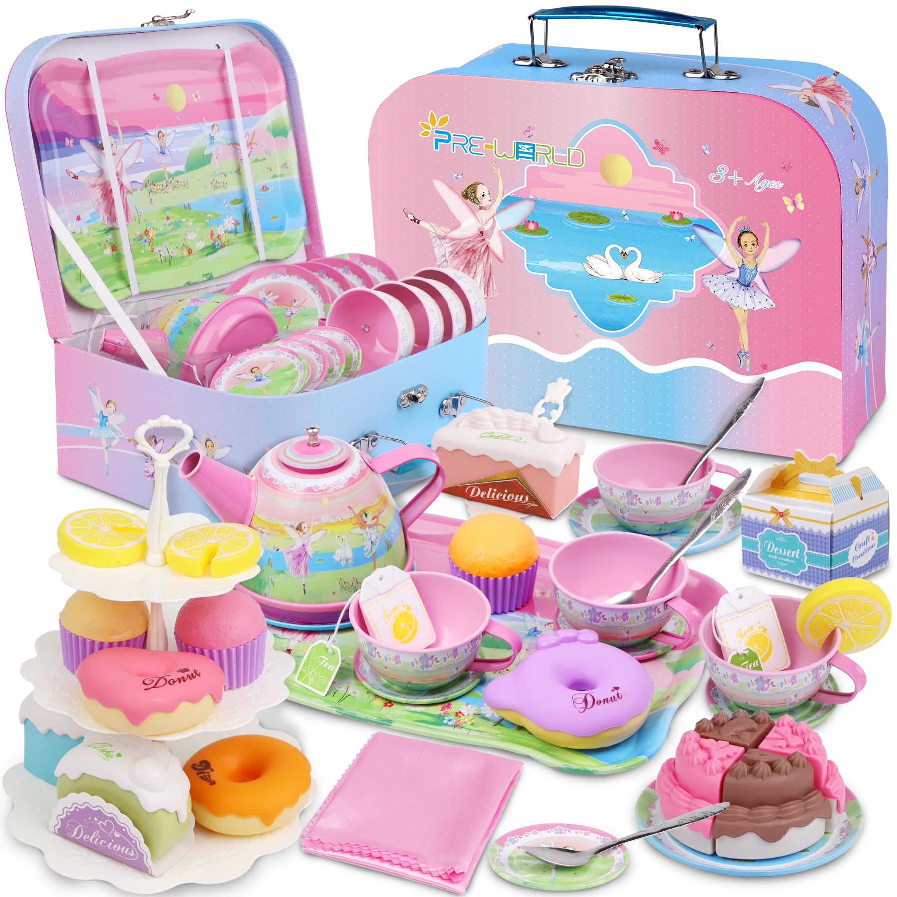 Foto 2 pulgar | Venta Internacional - Juego De Té Pre-world Princess Tea Party, 50 Unidades, Para Niños De 3 A 6 Años