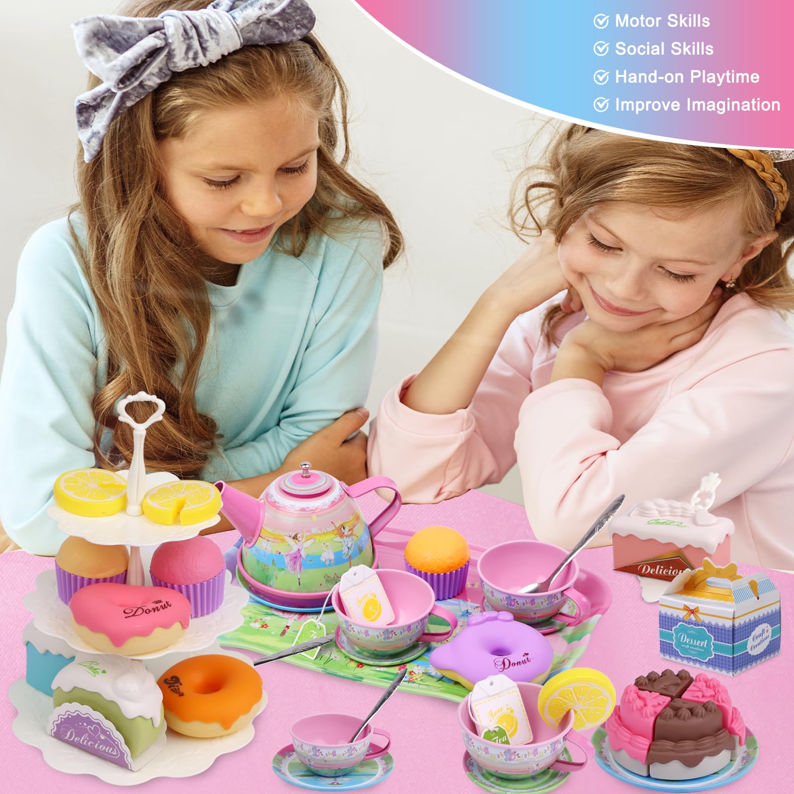Foto 8 pulgar | Venta Internacional - Juego De Té Pre-world Princess Tea Party, 50 Unidades, Para Niños De 3 A 6 Años