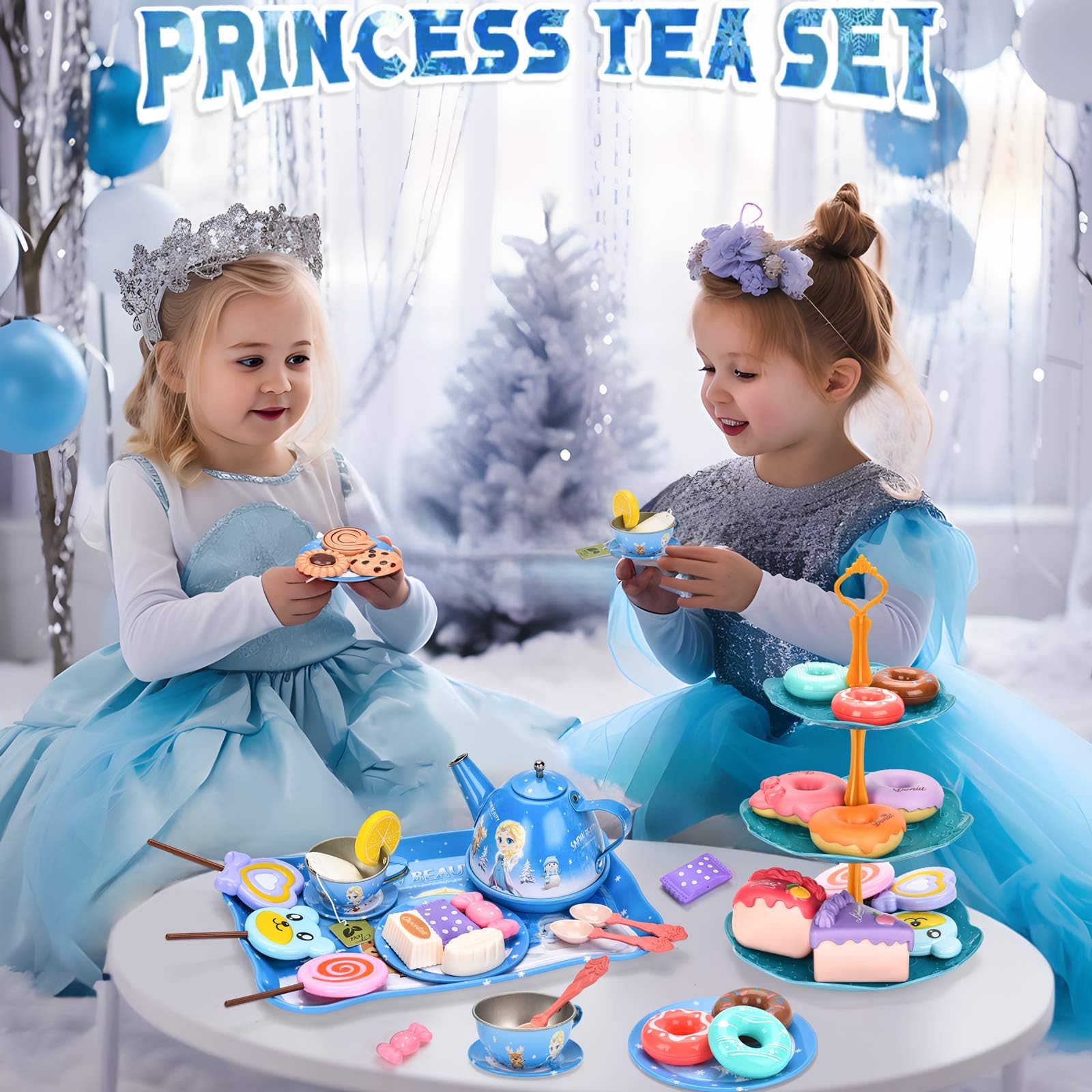 Foto 3 pulgar | Venta Internacional - Set Para Fiesta De Té Lajeje Frozen Elsa Princess, 48 Niños De 3 A 6 Años