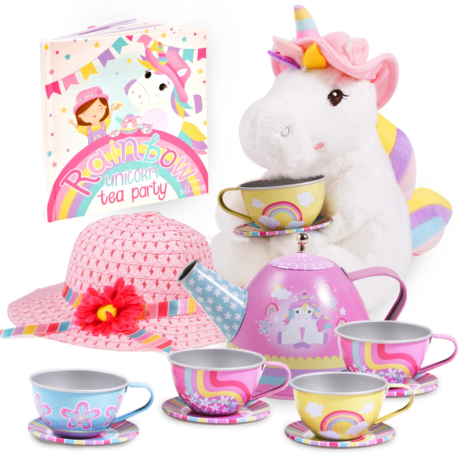 Foto 2 pulgar | Juego de Té Tickle & Main Rainbow de Unicornio-Venta Internacional