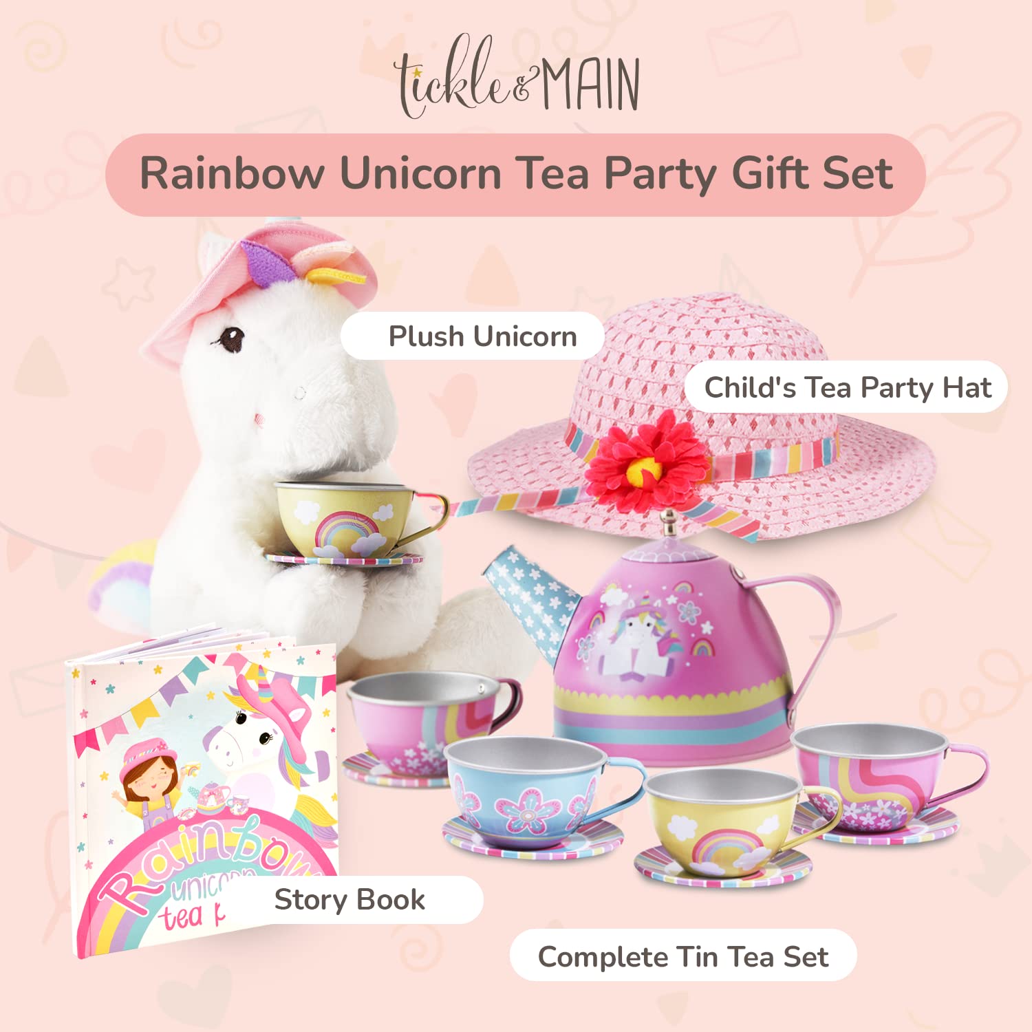 Foto 3 pulgar | Juego de Té Tickle & Main Rainbow de Unicornio-Venta Internacional