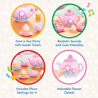 Foto 3 | Juego De Té Battat Play Circle, Tetera Para Cantar, De 3 Años O Más, 17 Unidades - Venta Internacional.