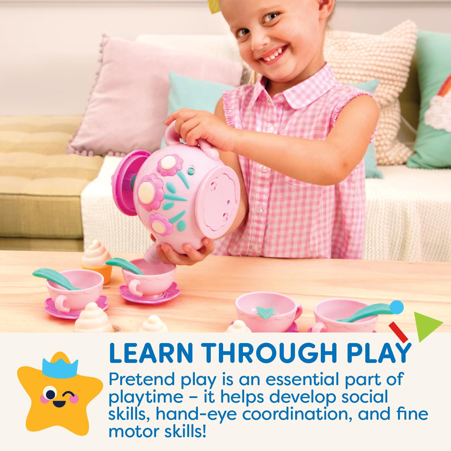 Foto 4 | Juego De Té Battat Play Circle, Tetera Para Cantar, De 3 Años O Más, 17 Unidades - Venta Internacional.