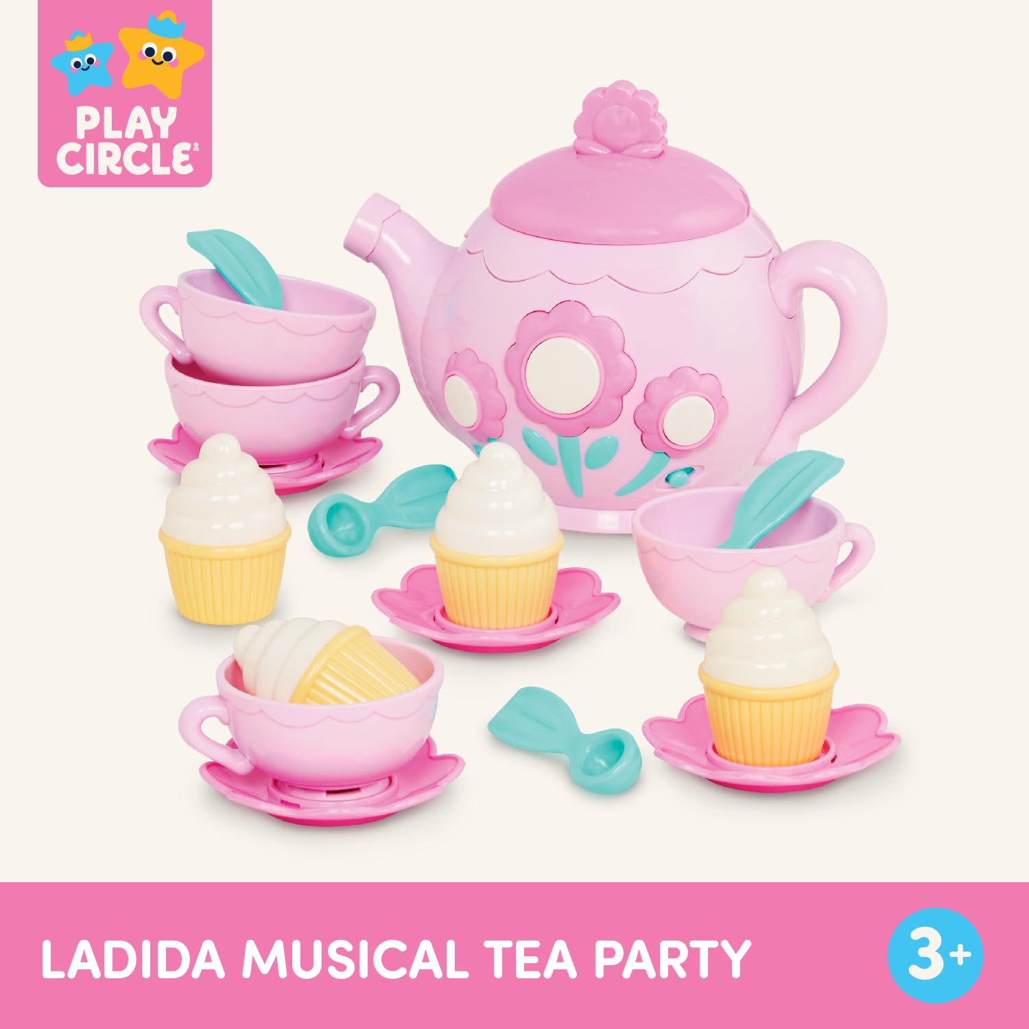 Foto 7 pulgar | Juego De Té Battat Play Circle, Tetera Para Cantar, De 3 Años O Más, 17 Unidades - Venta Internacional.