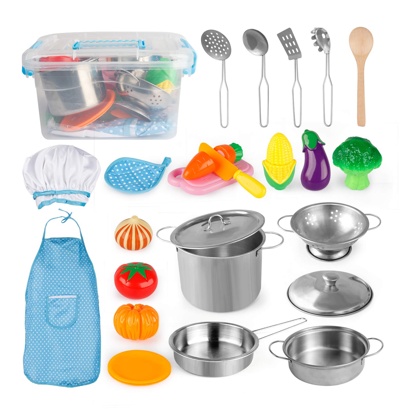 Foto 2 pulgar | Juego De Ollas Y Sartenes Play Kitchen Accessories D-fantix - Venta Internacional.