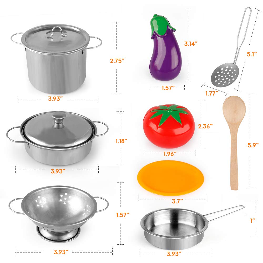 Foto 7 pulgar | Juego De Ollas Y Sartenes Play Kitchen Accessories D-fantix - Venta Internacional.