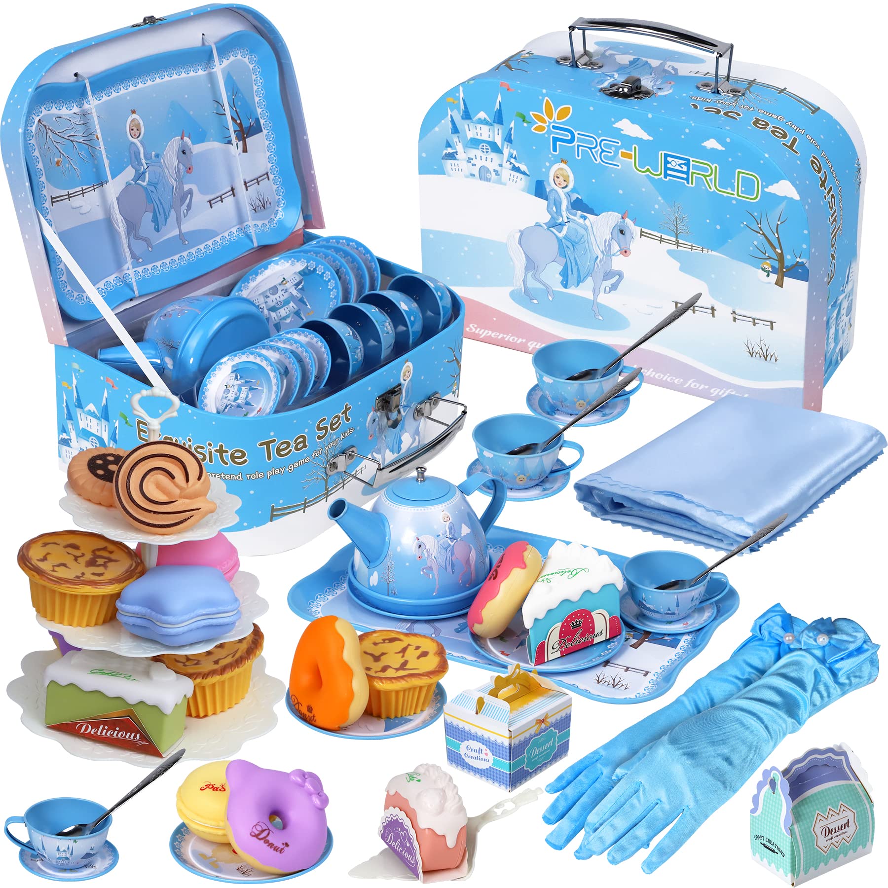 Foto 2 pulgar | Set De Fiesta De Té Pre-world Princess Tea Time Toy 46 Piezas Para Niños De 3 A 6 Años - Venta Internacional.