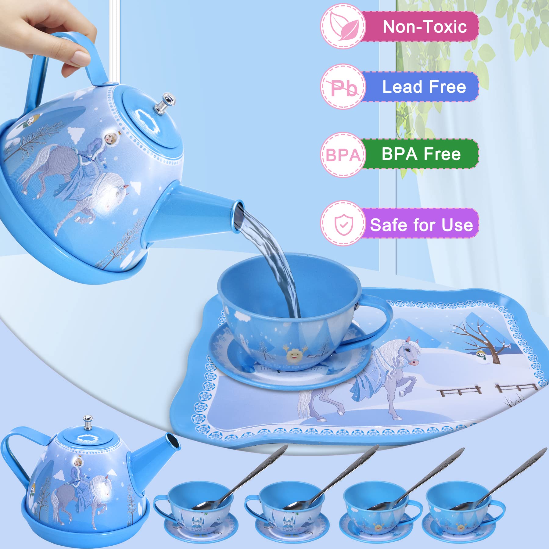 Foto 5 pulgar | Set De Fiesta De Té Pre-world Princess Tea Time Toy 46 Piezas Para Niños De 3 A 6 Años - Venta Internacional.