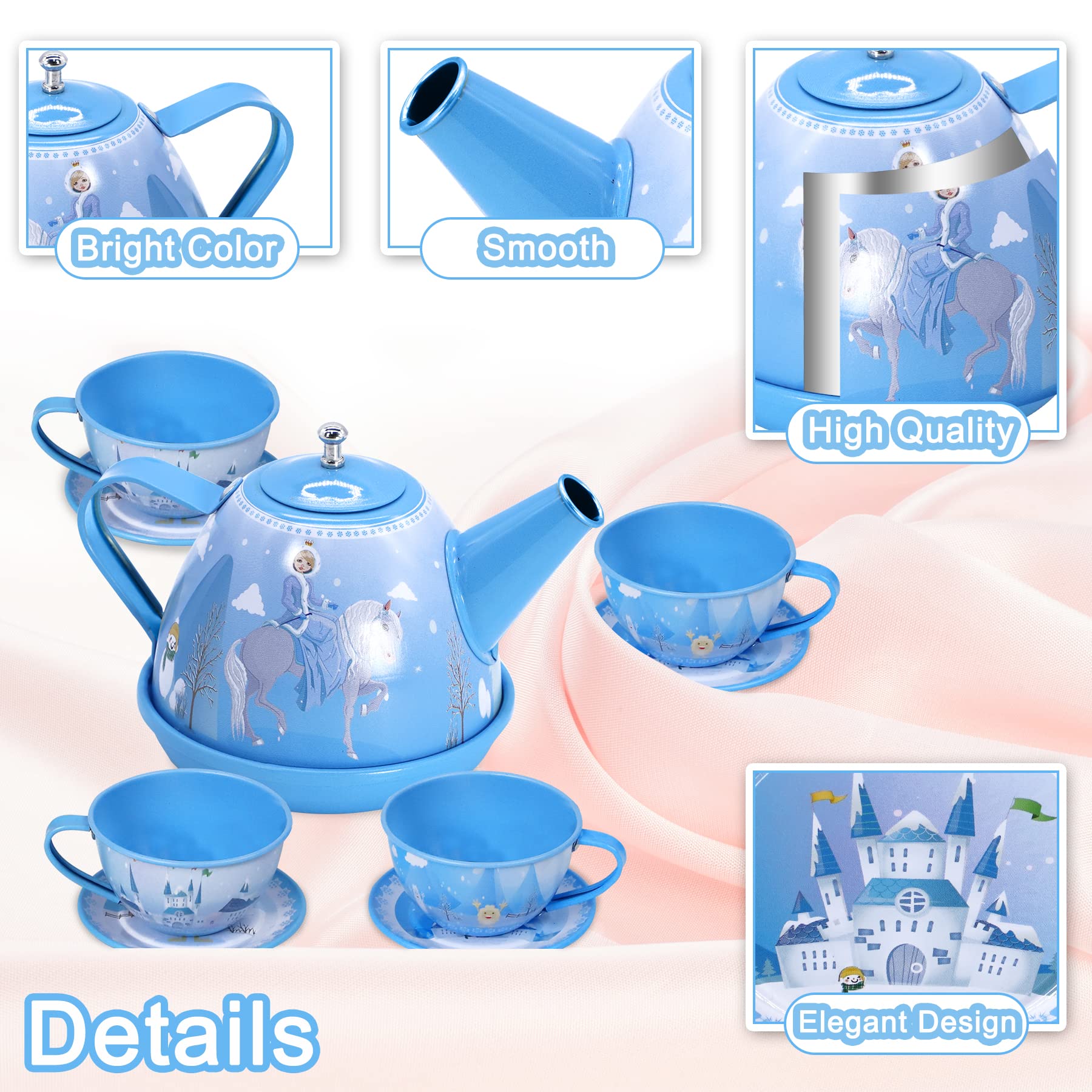 Foto 6 pulgar | Set De Fiesta De Té Pre-world Princess Tea Time Toy 46 Piezas Para Niños De 3 A 6 Años - Venta Internacional.