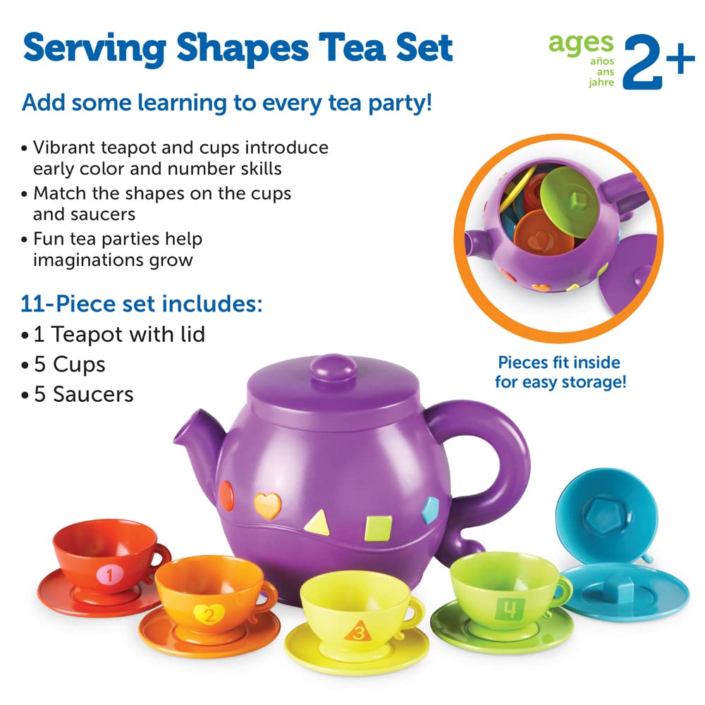 Foto 7 pulgar | Set De Té Learning Resources Serving Shapes, 11 Piezas, Más De 2 Años - Venta Internacional.