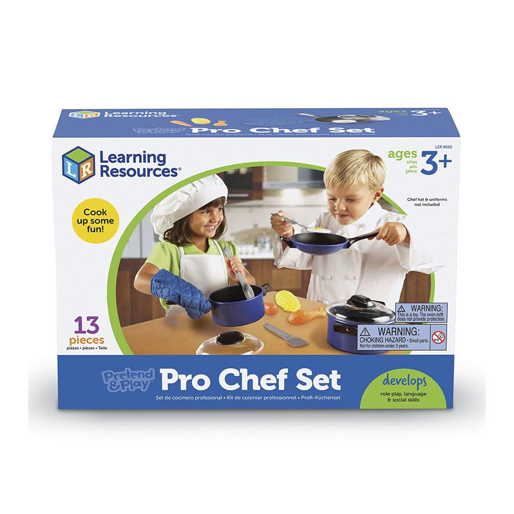Foto 4 pulgar | Set Pretend & Play Pro Chef De Kitchen Toys Learning Resources - Venta Internacional.