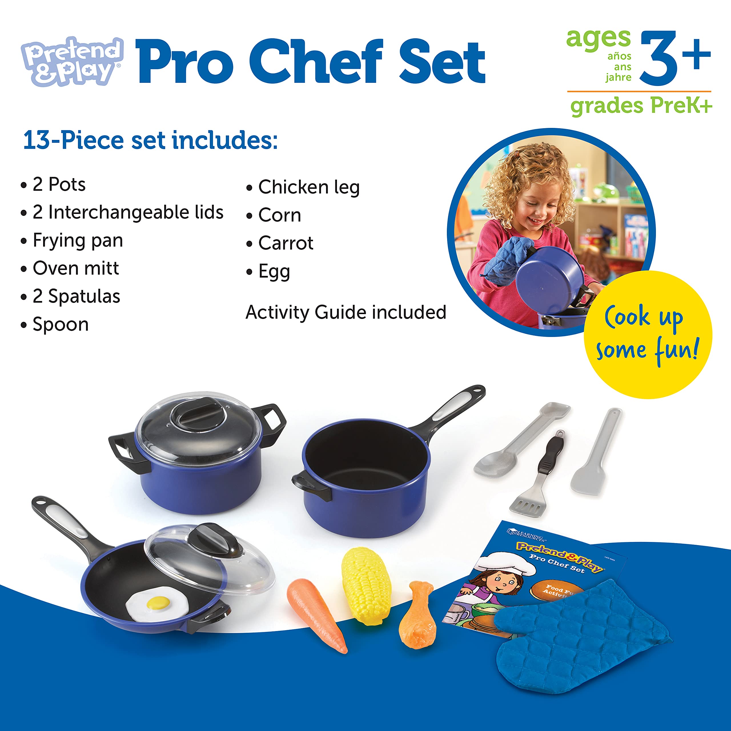 Foto 7 pulgar | Set Pretend & Play Pro Chef De Kitchen Toys Learning Resources - Venta Internacional.