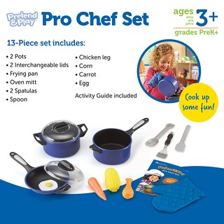 Foto 6 | Set Pretend & Play Pro Chef De Kitchen Toys Learning Resources - Venta Internacional.