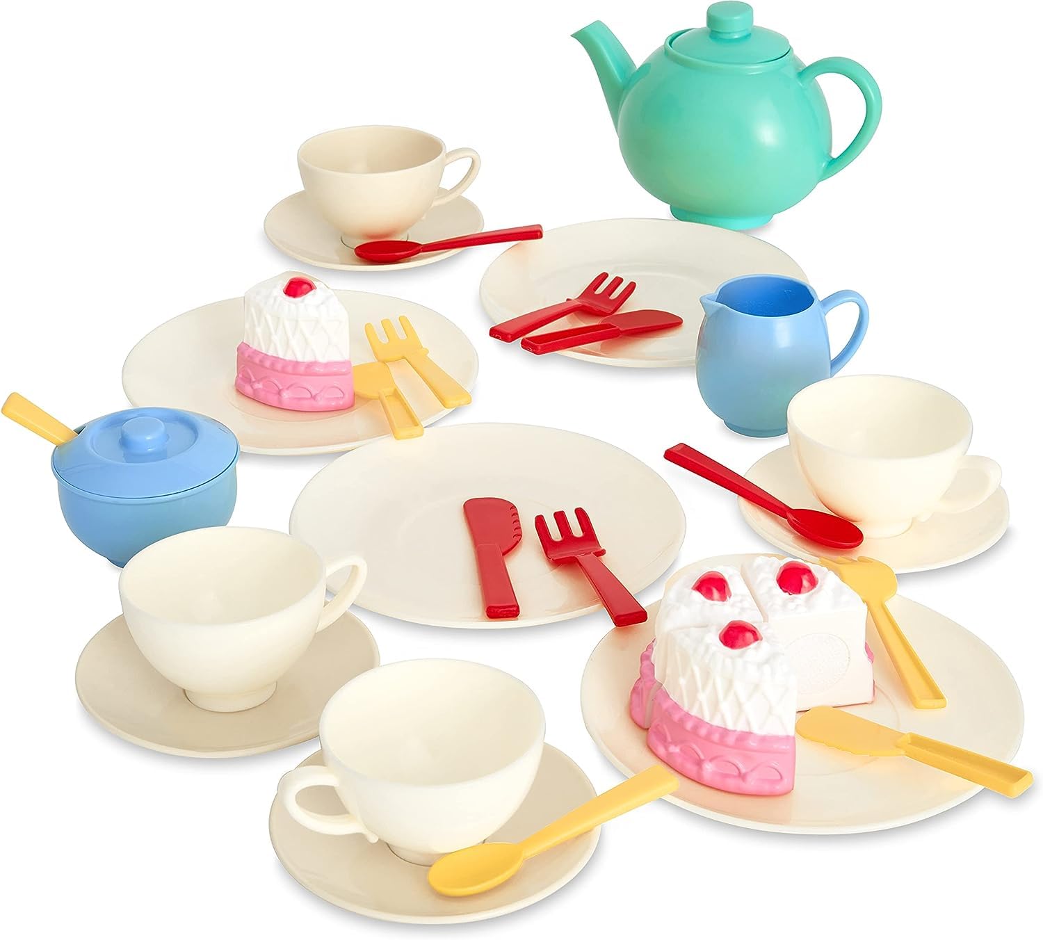 Foto 2 pulgar | Set De Té Casdon, Juego De 36 Juguetes Coloridos Para Niños Mayores De 3 Años - Venta Internacional.