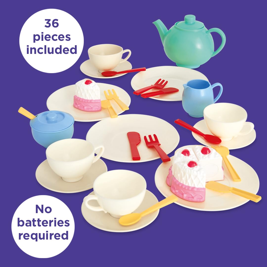 Foto 3 pulgar | Set De Té Casdon, Juego De 36 Juguetes Coloridos Para Niños Mayores De 3 Años - Venta Internacional.