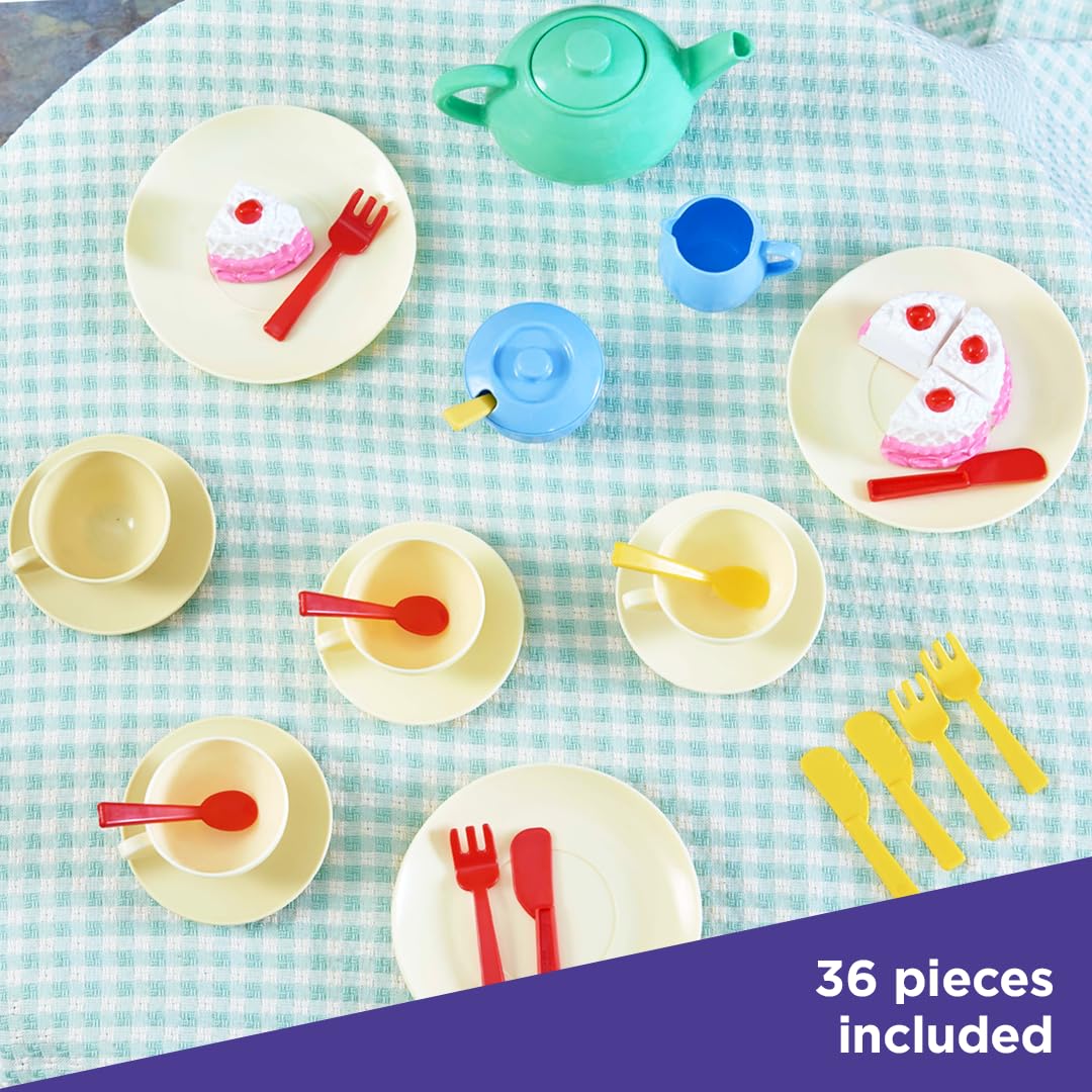 Foto 5 pulgar | Set De Té Casdon, Juego De 36 Juguetes Coloridos Para Niños Mayores De 3 Años - Venta Internacional.