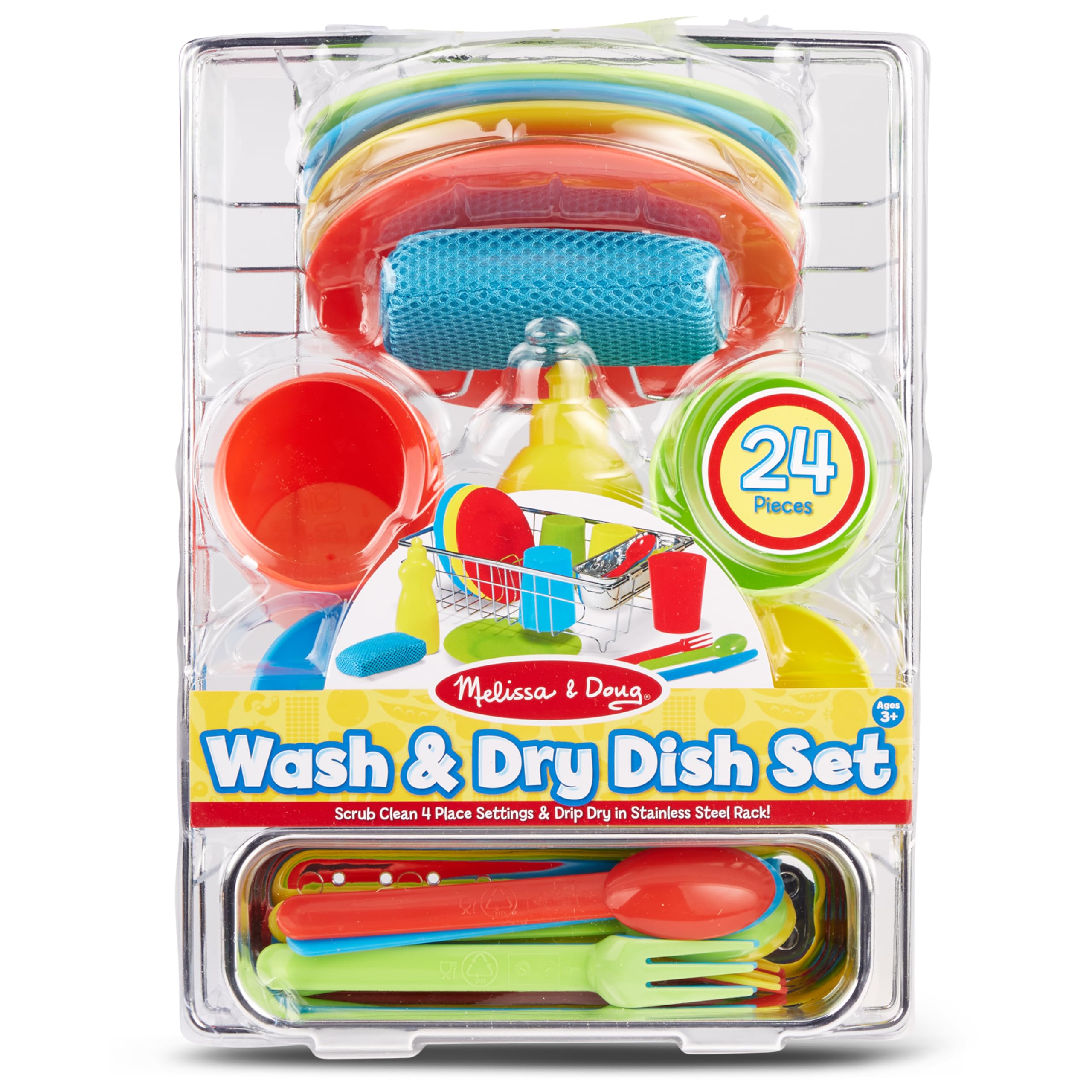 Foto 6 | Juego de Platos de Juguete Melissa & Doug Multicolor 24 Piezas - Venta Internacional