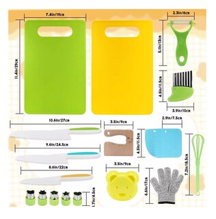 Foto 5 | Juego de Chef Lab.G Verde para Niño Disfraz y Guante 34 Piezas