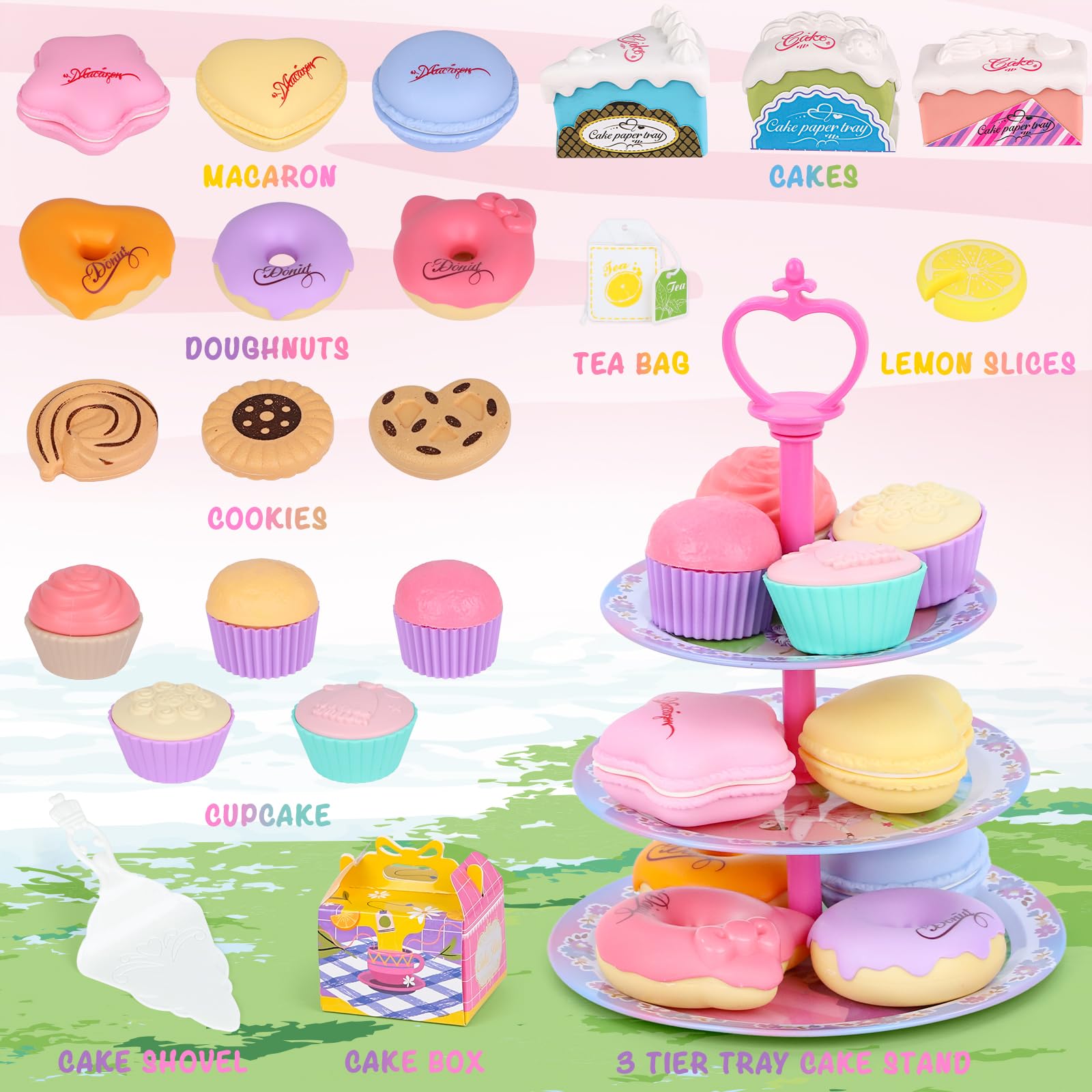 Foto 5 pulgar | Set De Fiesta De Té Pre-world Musical Para Niños De 3 A 6 Años, 53 Piezas Con Funda - Venta Internacional.