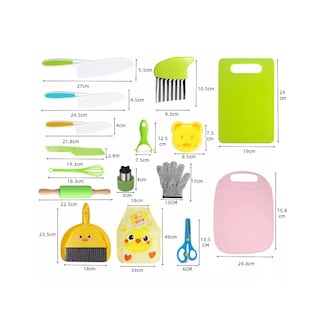 Foto 2 | Juego De Cuchillos Belug De Cocina Seguros Para Niños 34 Pzs Rosa Colores