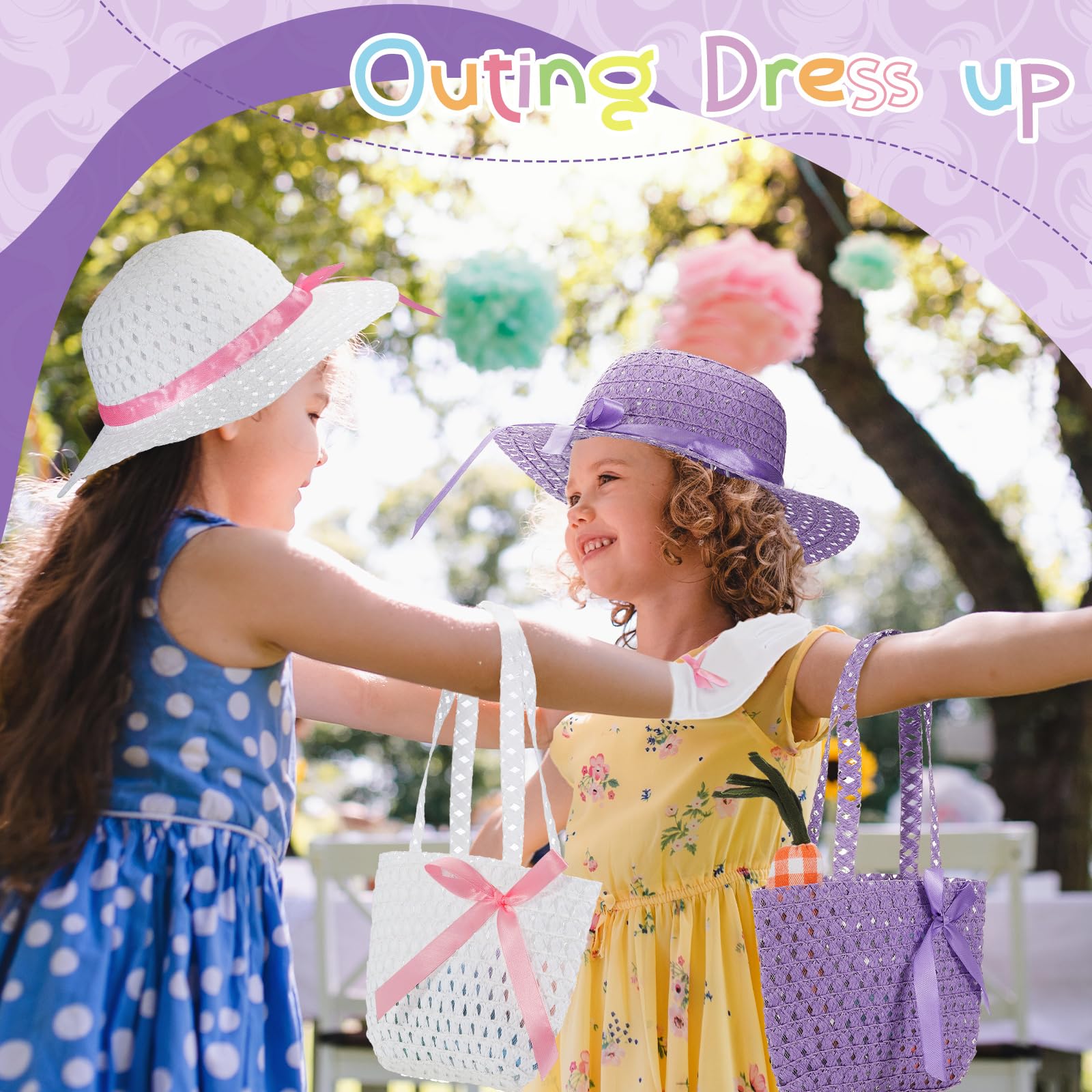 Foto 6 pulgar | Set De Fiesta De Té Zhanmai Para Niñas, Gorros Y Guantes De Pascua - Venta Internacional.