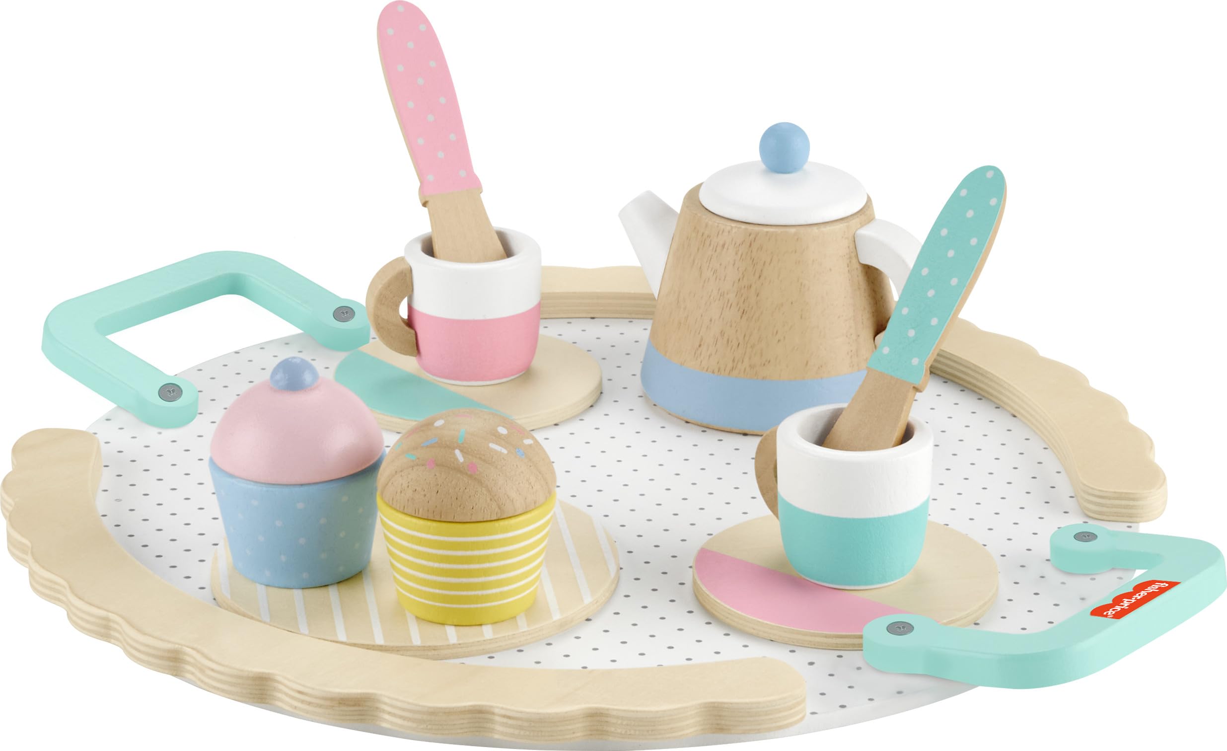 Foto 7 pulgar | Juego De Té De Juguete Fisher-price Wood De 12 Piezas Para Niños De Más De 3 Años - Venta Internacional.