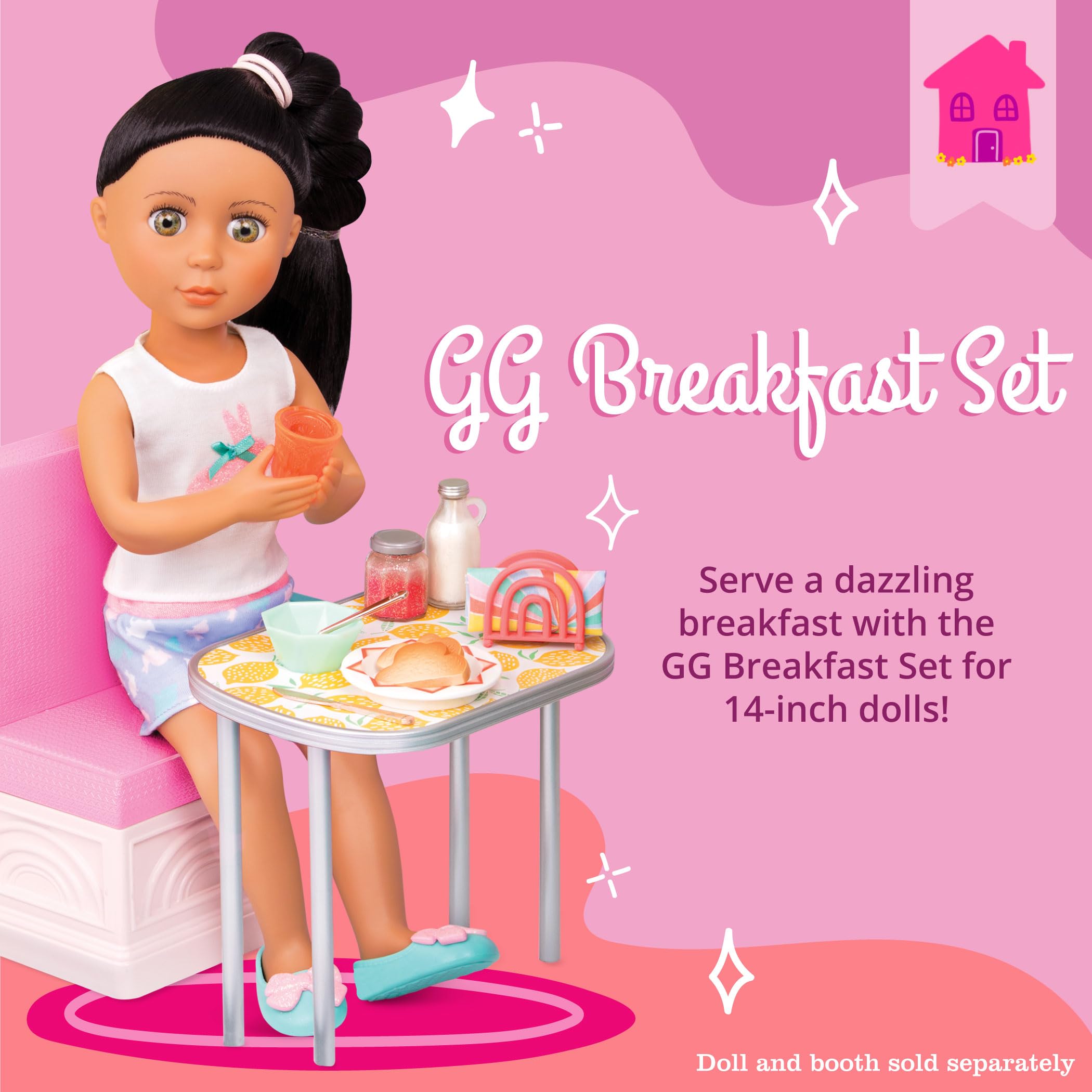 Foto 3 pulgar | Set De Desayuno Para Muñecas Glitter Girls De 14 Pulgadas Con Play Food & Acc - Venta Internacional.