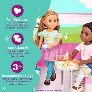 Foto 4 | Set De Desayuno Para Muñecas Glitter Girls De 14 Pulgadas Con Play Food & Acc - Venta Internacional.