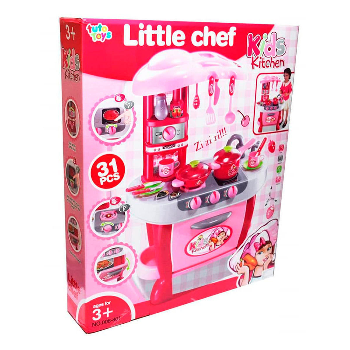Foto 4 pulgar | Set De Cocina Chef Con Luz Sonido Para Niña