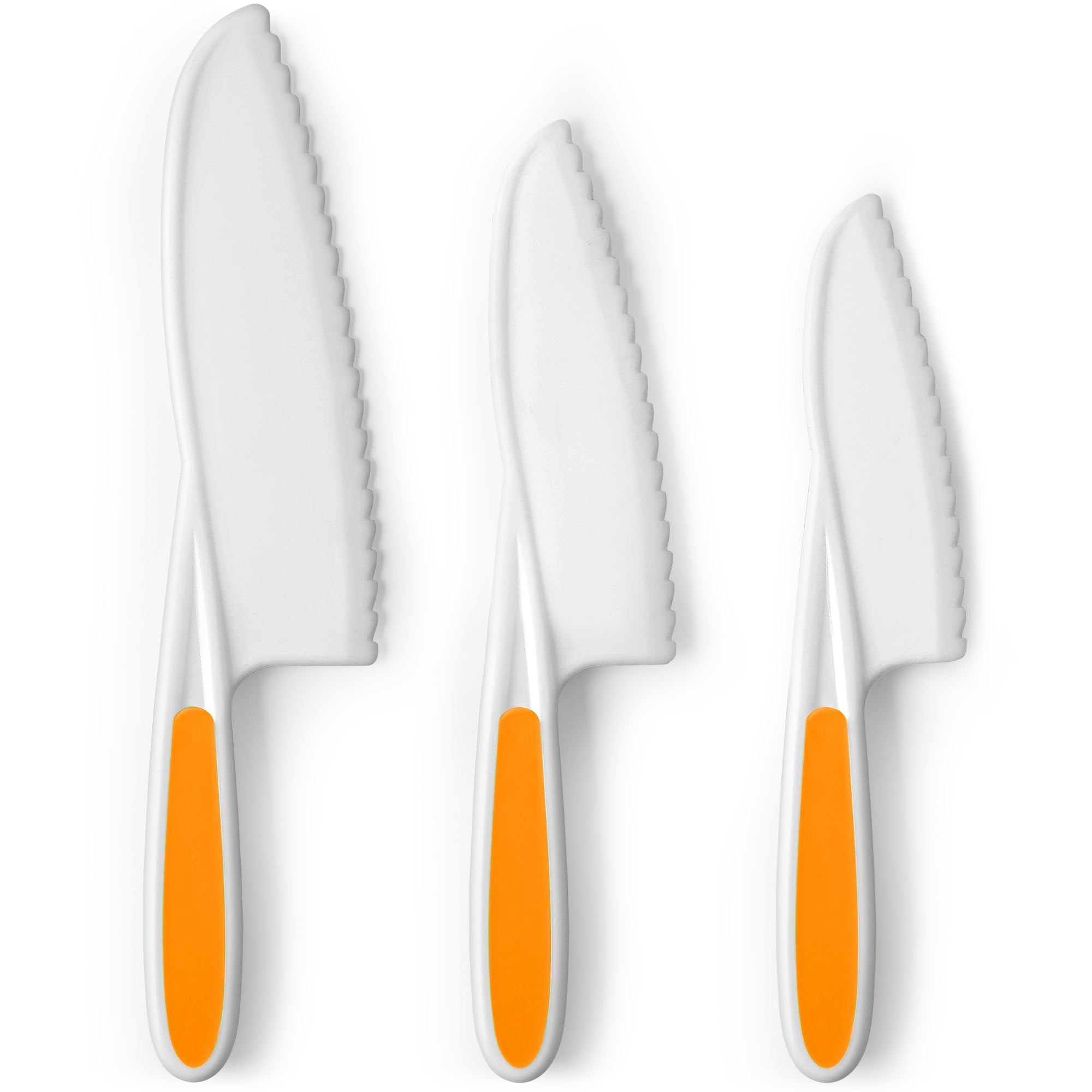 Juego De Cuchillos Zulay Kids De 3 Piezas Para Cocinar Y Hornear Naranjas De Verdad - Venta Internacional.