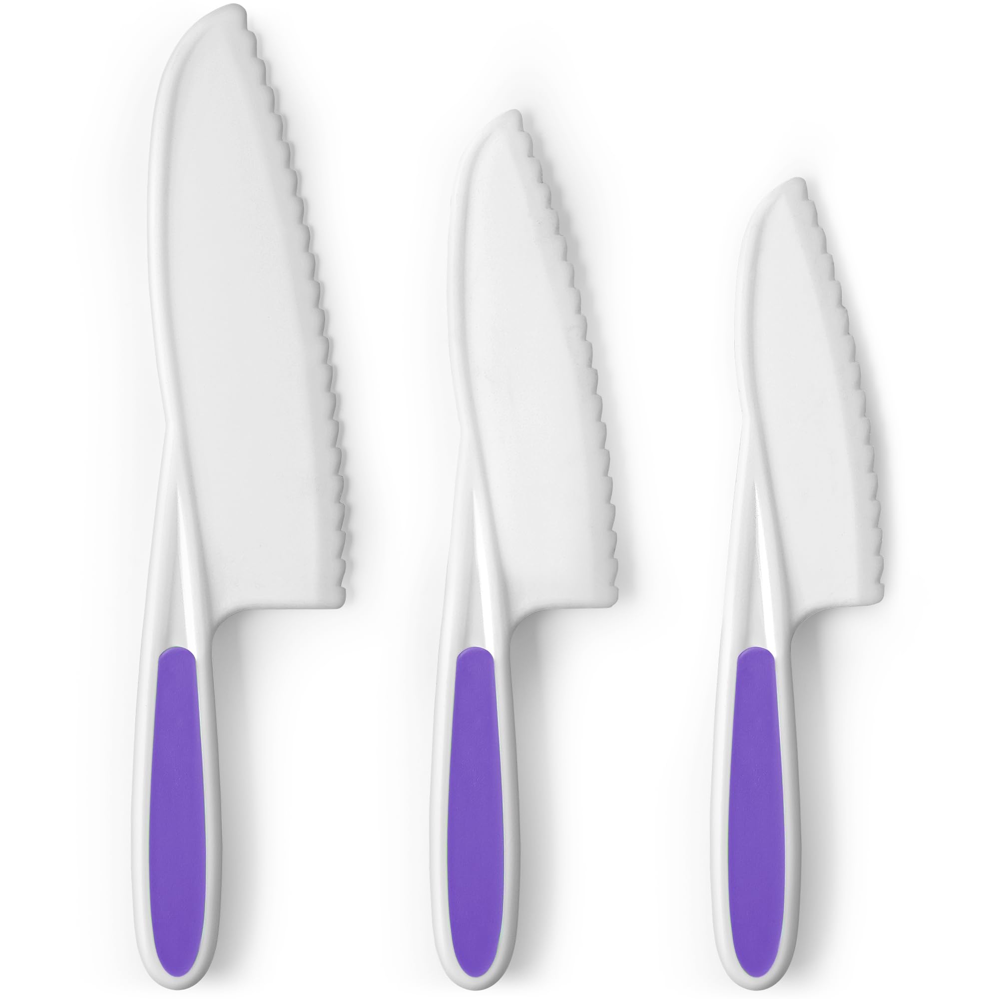 Foto 2 pulgar | Juego De Cuchillos Zulay Kids De 3 Piezas Para Cocinar Y Hornear De Verdad, Color Morado - Venta Internacional.