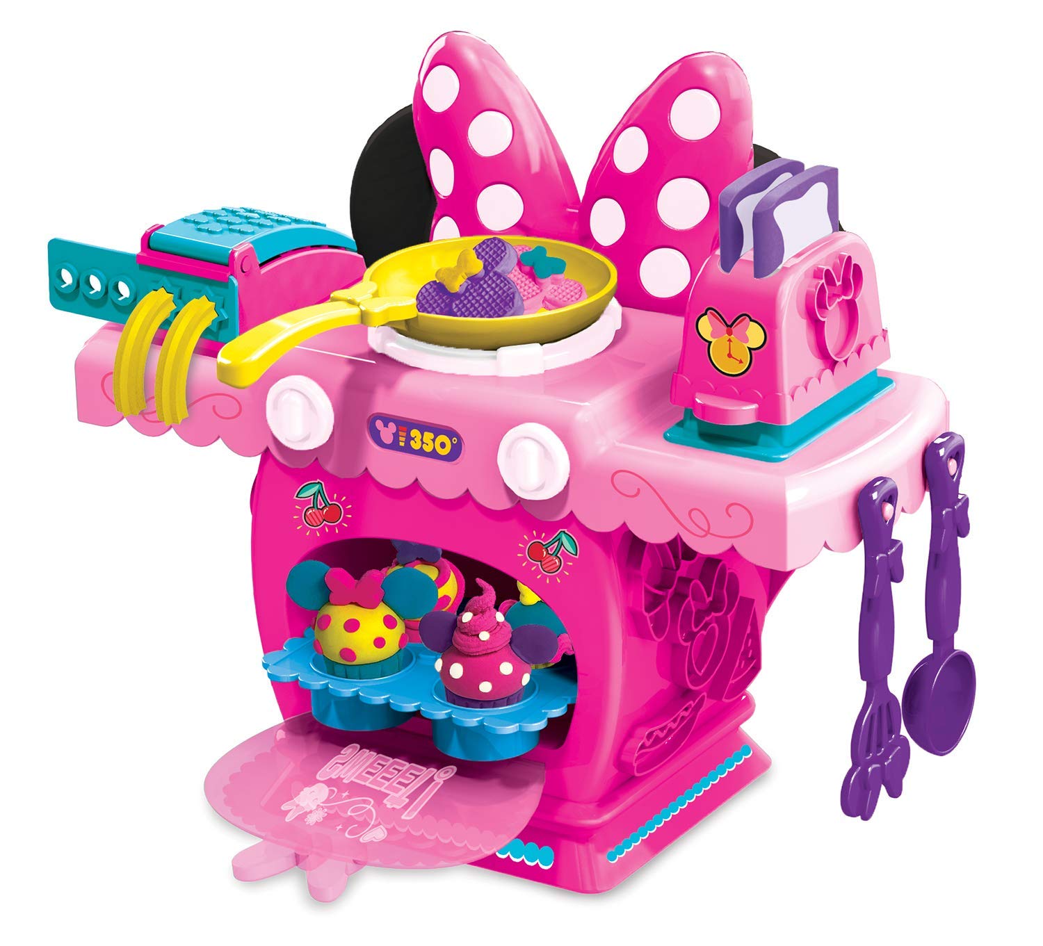 Foto 2 pulgar | Set De Cocina Disney Junior Minnie Mouse Deluxe Con Masa Blanda - Venta Internacional.