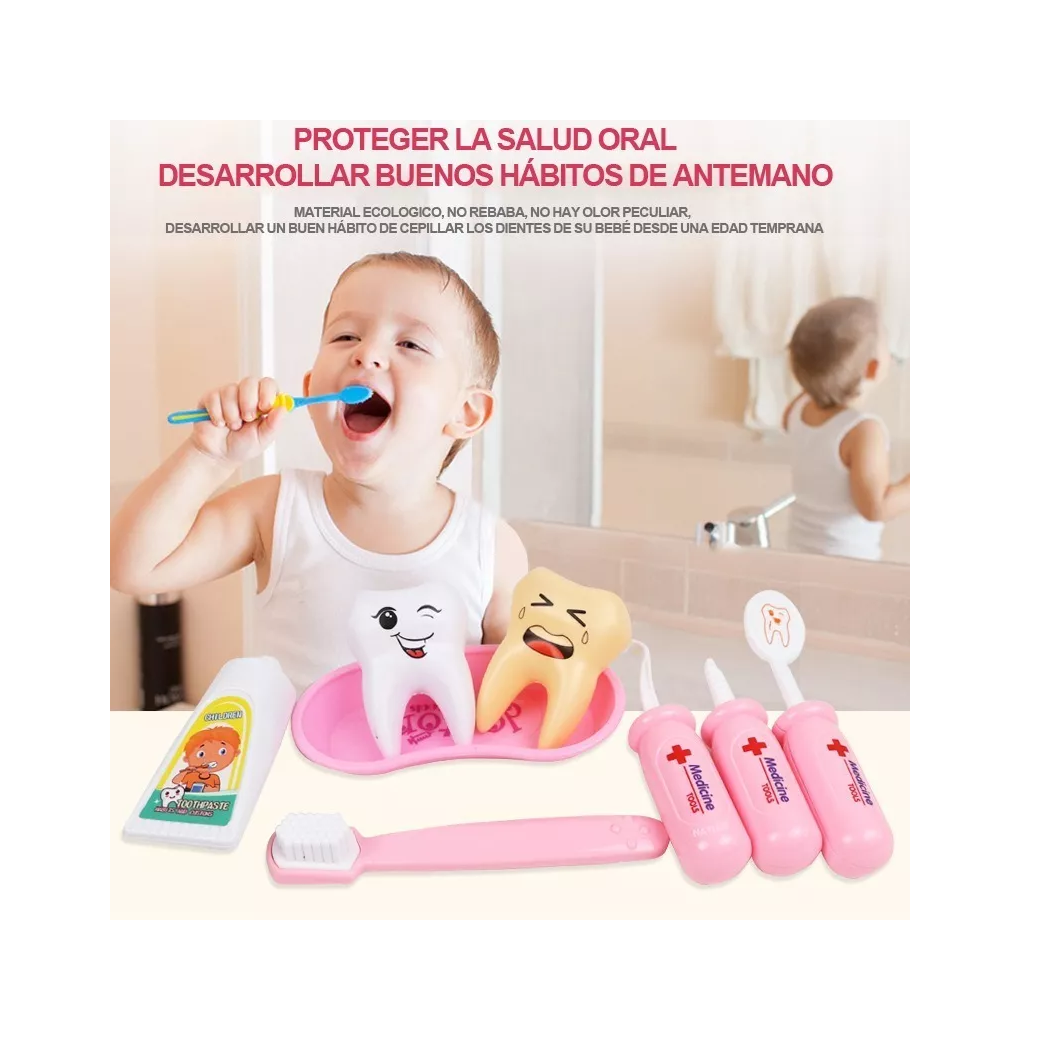 Foto 5 | Juguetes de Doctor Infantil Nayumi 35 Piezas Rosa