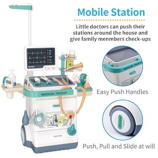 Foto 3 | Venta Internacional - Juguete Doctor Kit Deejoy Para Niños Con Carrito Médico Y 28 Accesorios