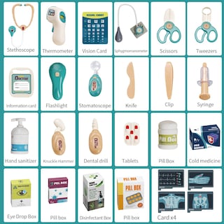 Foto 6 | Venta Internacional - Juguete Doctor Kit Deejoy Para Niños Con Carrito Médico Y 28 Accesorios