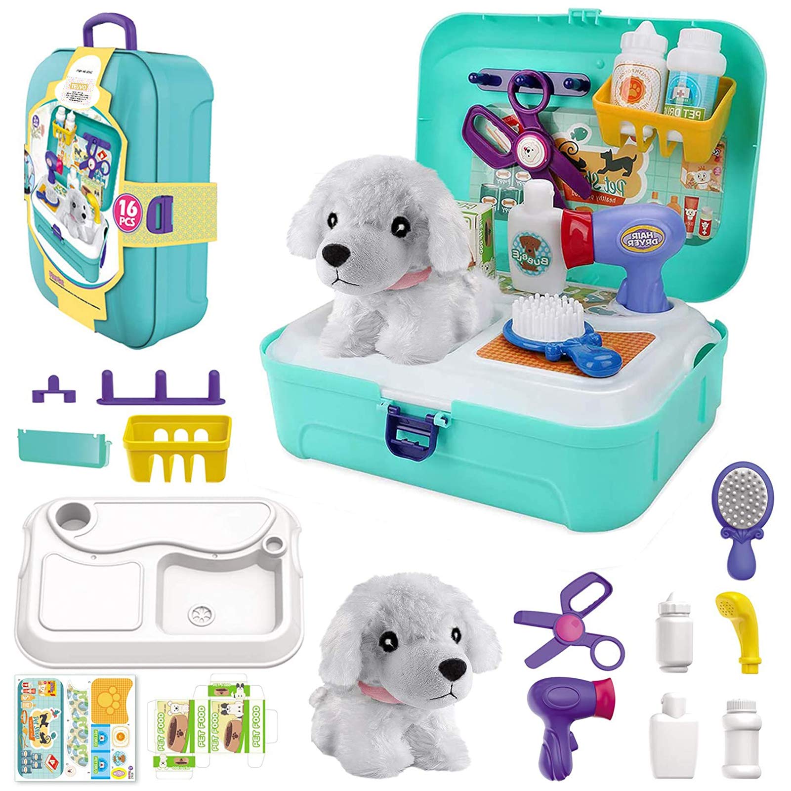 Foto 2 pulgar | Venta Internacional - Set Toy Vet Set Teuvo Pet Care Play Set Doctor Kit Para Niños
