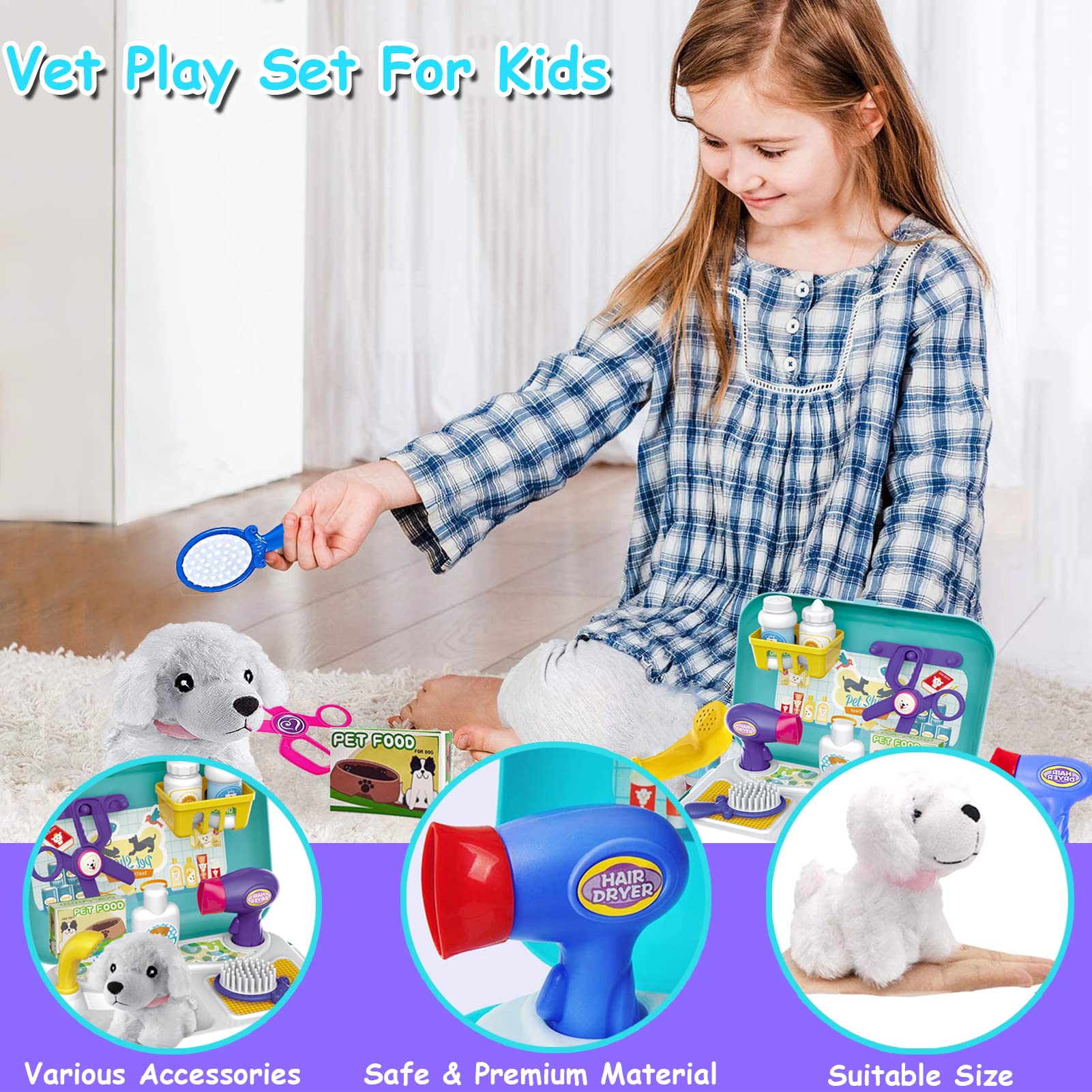 Foto 3 pulgar | Venta Internacional - Set Toy Vet Set Teuvo Pet Care Play Set Doctor Kit Para Niños
