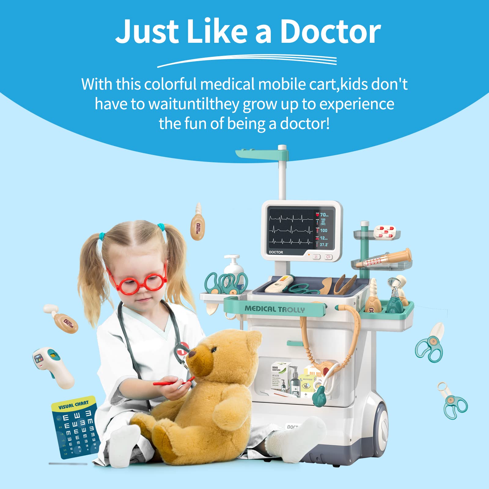 Foto 3 pulgar | Venta Internacional - Kit Médico Jovow Para Niños Con Ropa De 3 A 8 Años