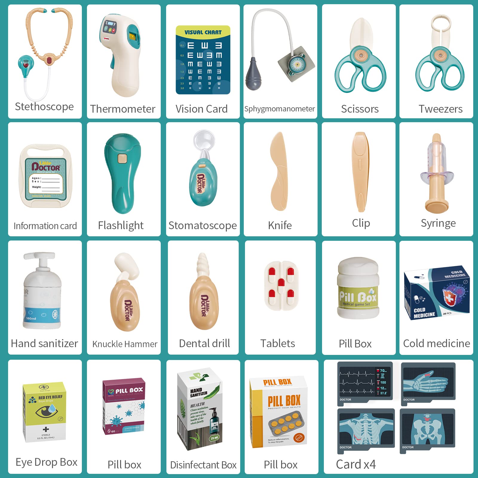 Foto 7 pulgar | Venta Internacional - Kit Médico Jovow Para Niños Con Ropa De 3 A 8 Años
