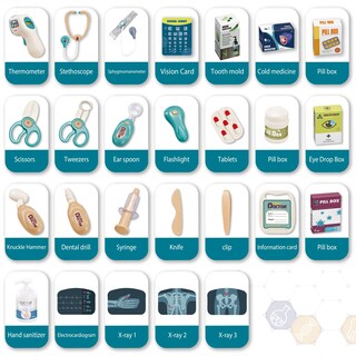 Foto 5 | Venta Internacional - Doctor Kit Pofjoeq Deluxe, Estación Médica Simulada De 26 Piezas
