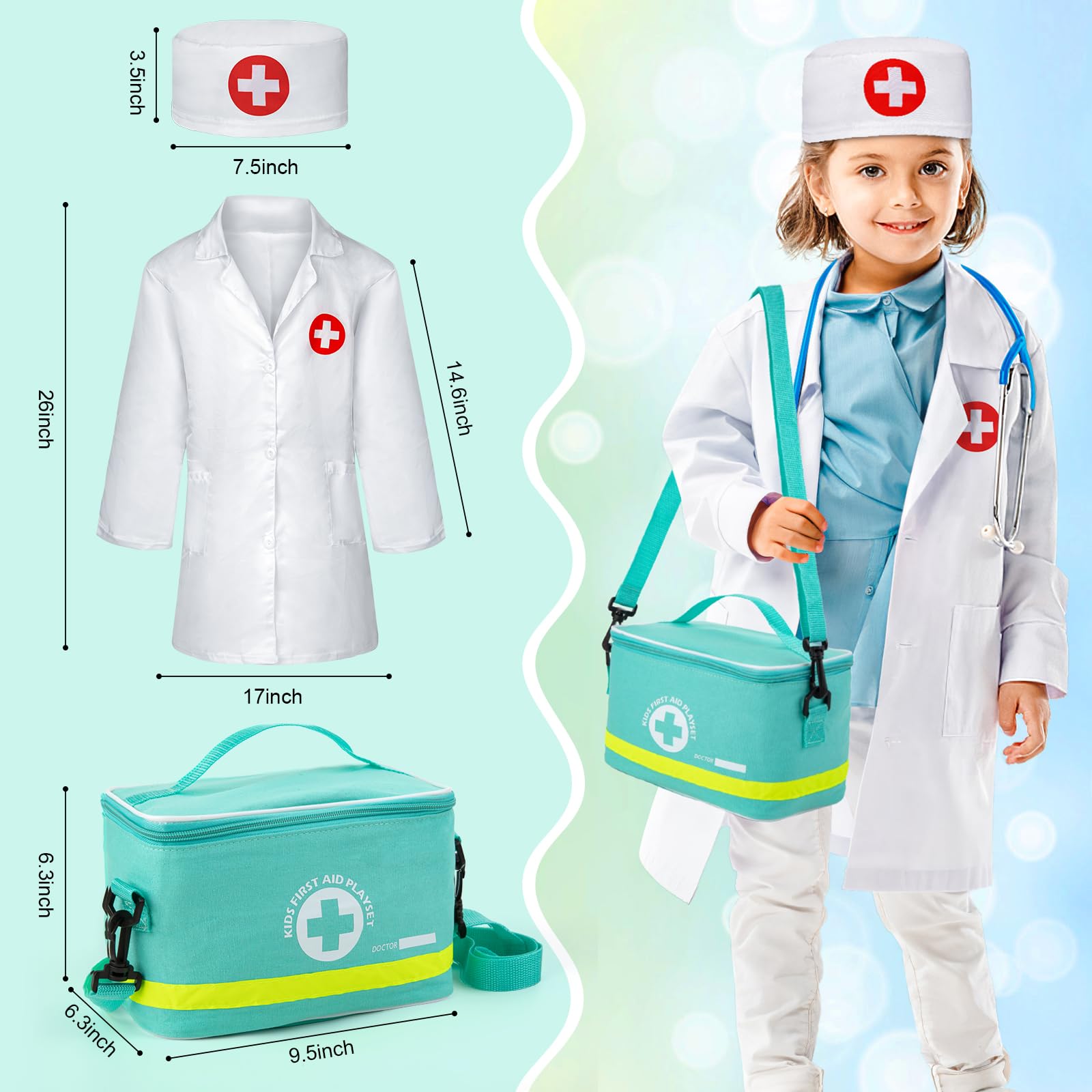 Foto 7 pulgar | Venta Internacional - Kit Médico Sundaymot Para Niños Con Bolsa Médica De 34 Unidades