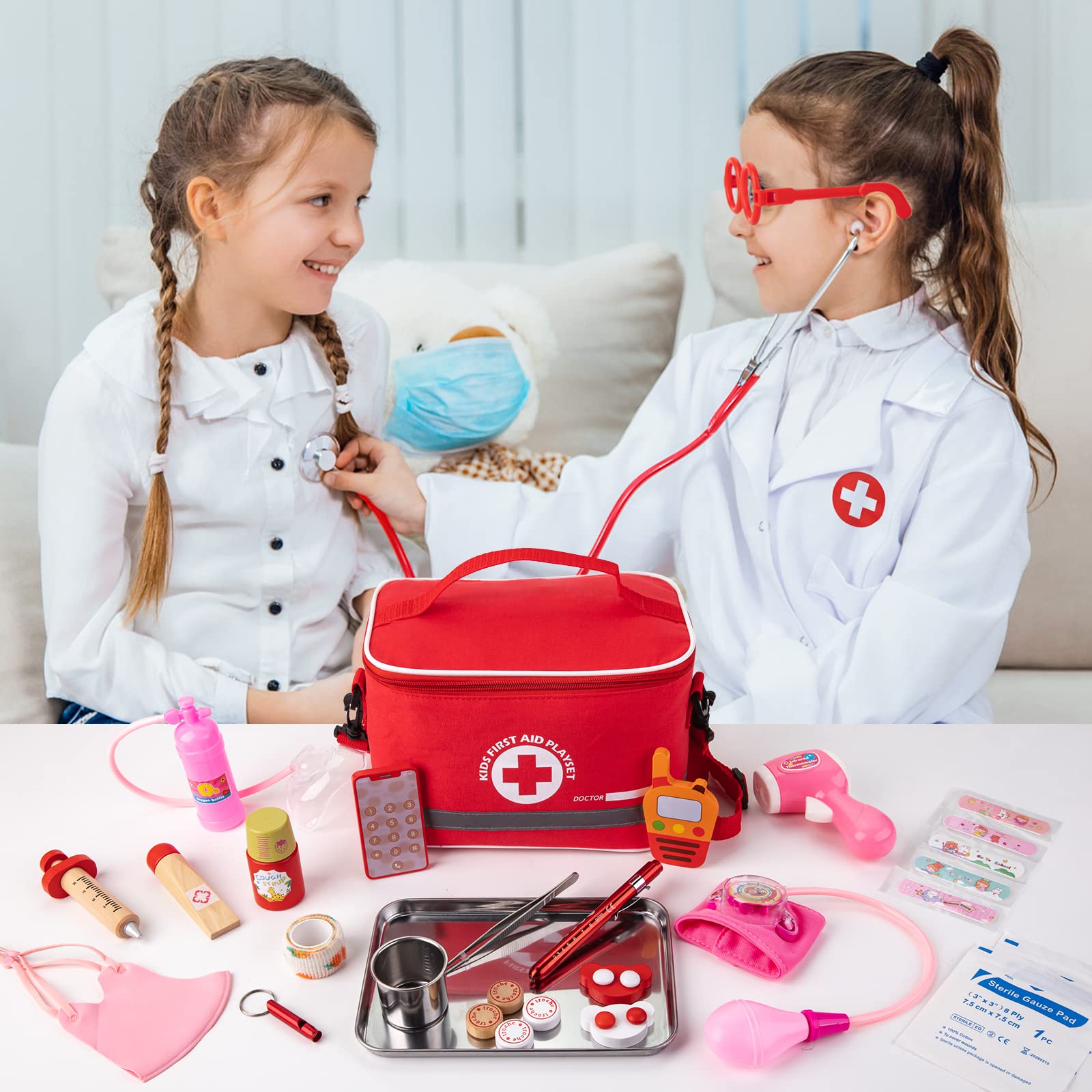 Foto 6 pulgar | Venta Internacional - Kit Médico Efo Shm Para Niños De 3 A 5 Años Con Estetoscopio, 34 Unidades