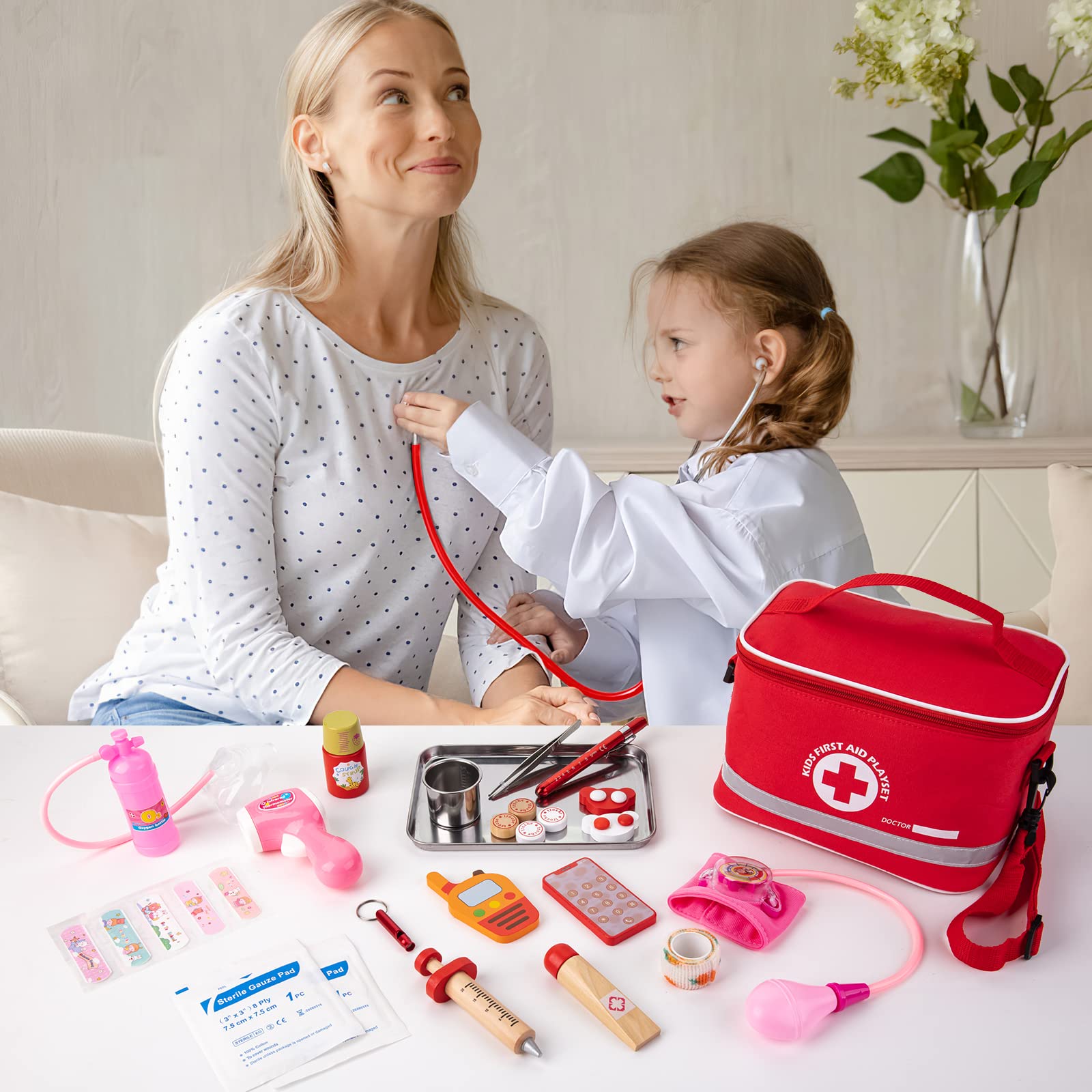 Foto 7 pulgar | Venta Internacional - Kit Médico Efo Shm Para Niños De 3 A 5 Años Con Estetoscopio, 34 Unidades