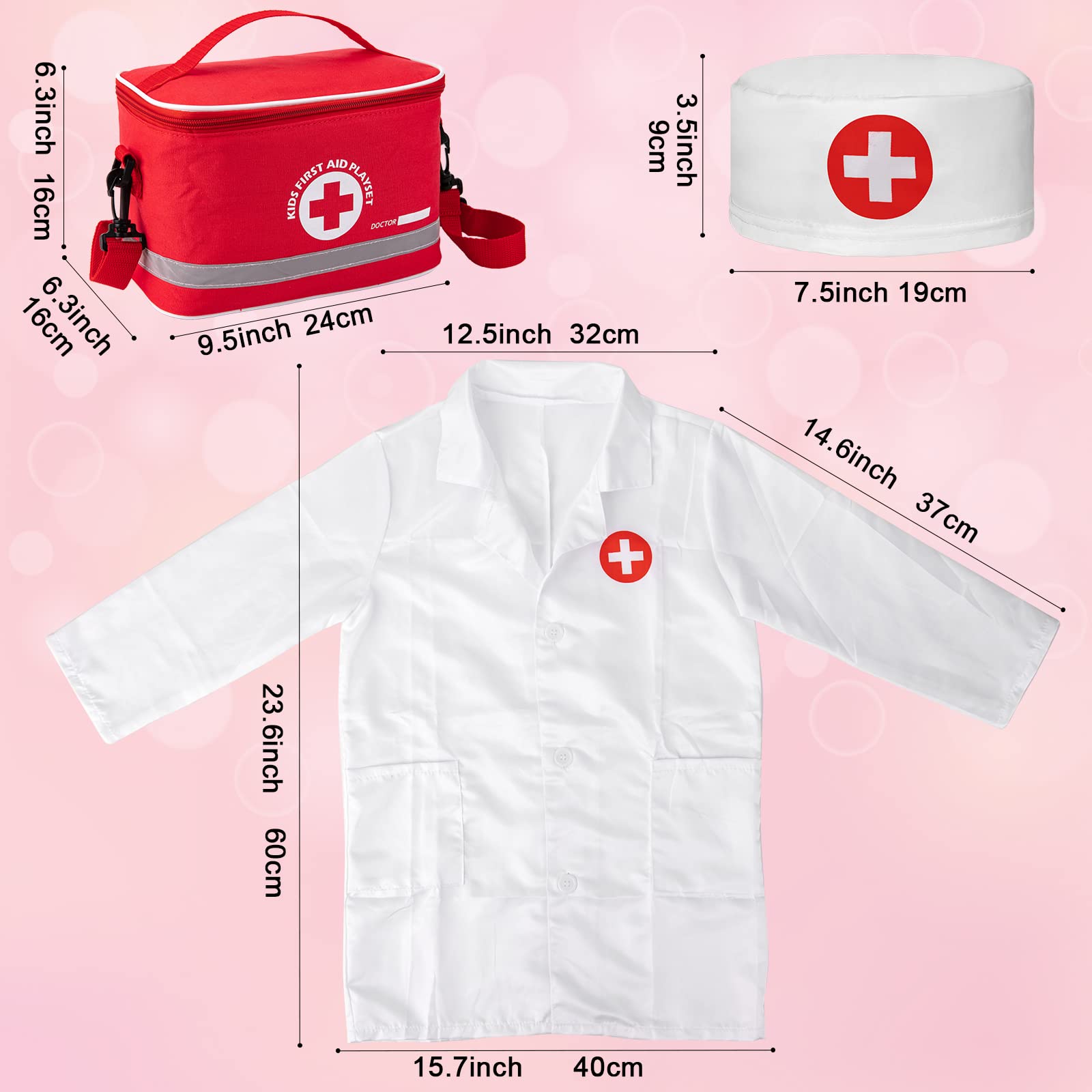 Foto 8 pulgar | Venta Internacional - Kit Médico Efo Shm Para Niños De 3 A 5 Años Con Estetoscopio, 34 Unidades